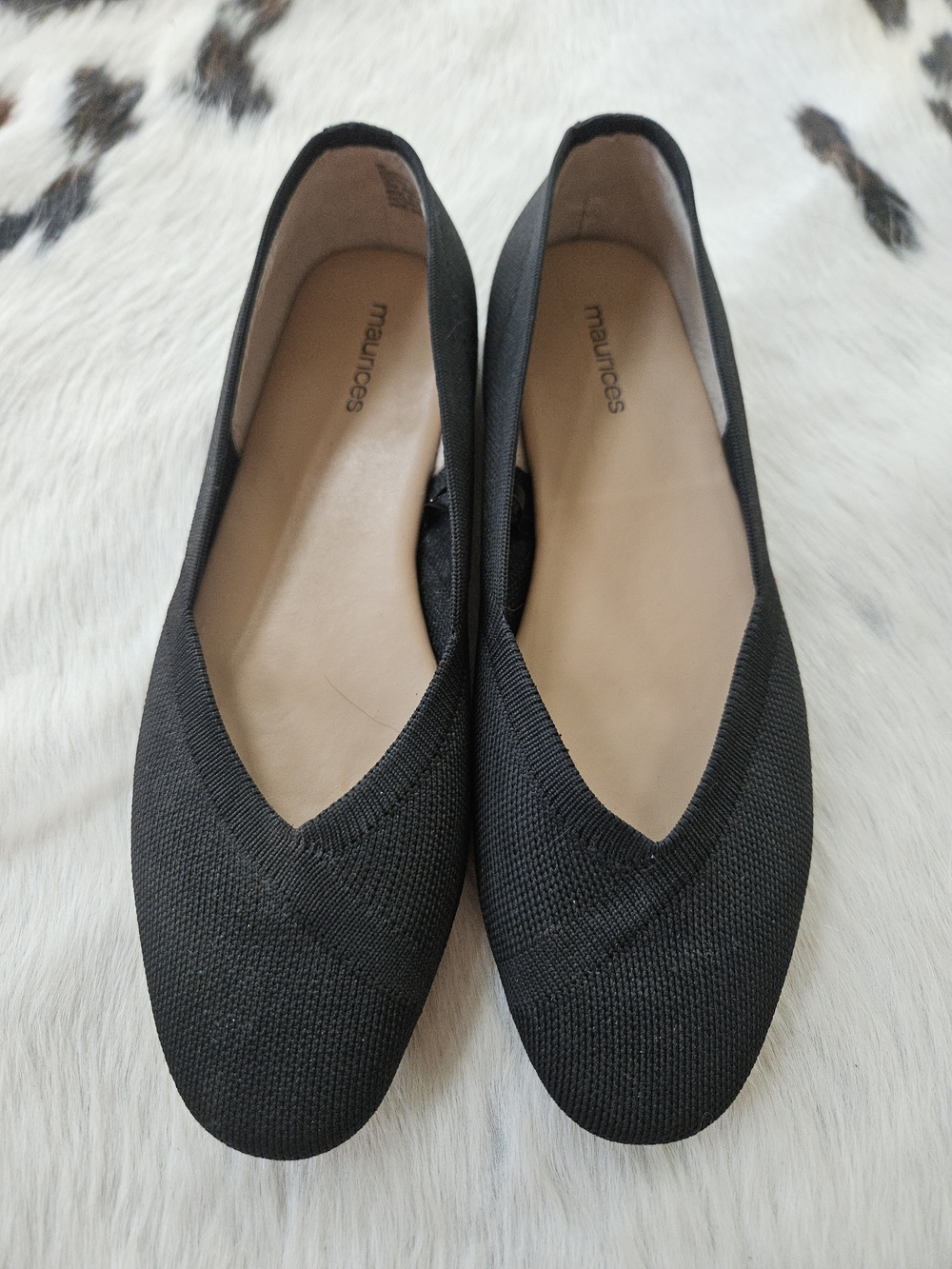 Maurices Black Knit Ballet Flats